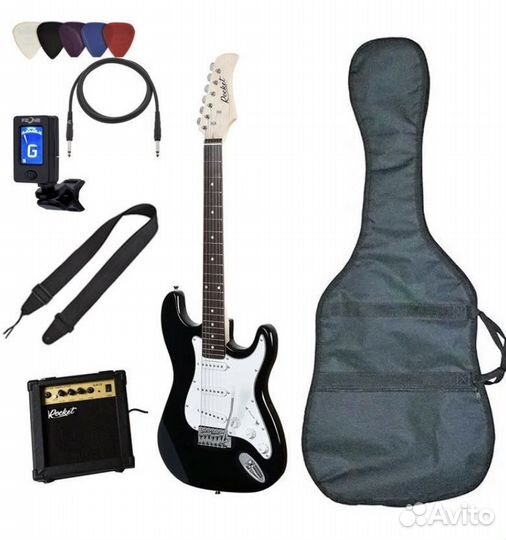 Электрогитара с комбоусилителем / комплект 7в1