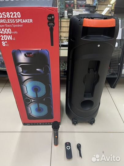 Колонка блютус громкая с караоке ZQS8220