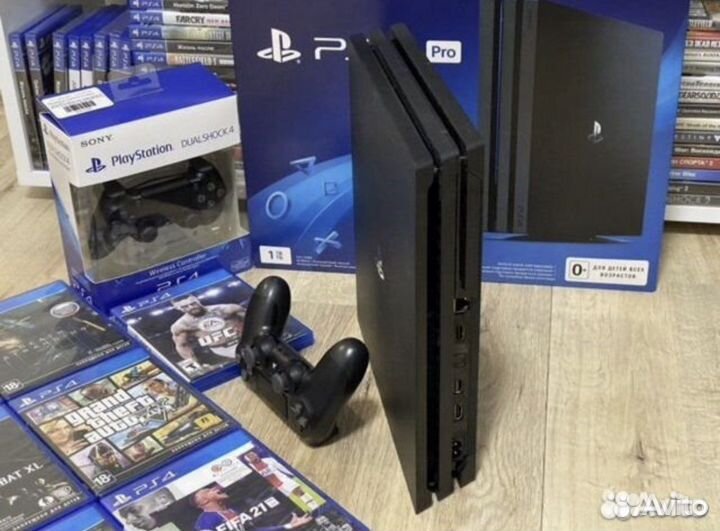 PS4 Playstation 4 Pro sony PS4 PRO + игры GTA5 RDR