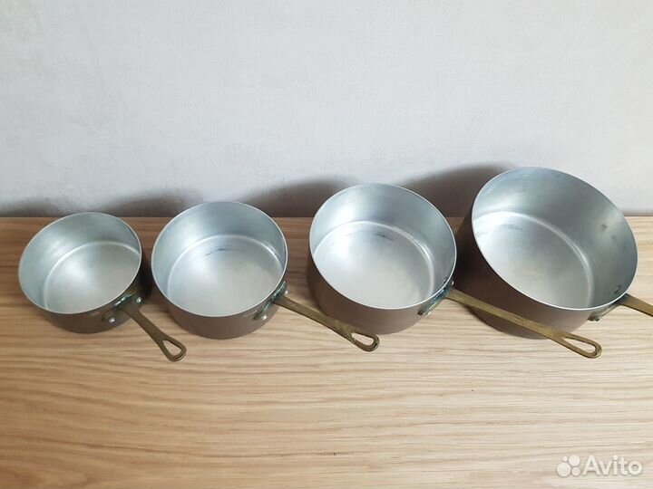 Старинные медные ковши,Франция,клеймо