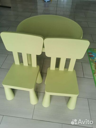 Детский стол и стул IKEA маммут