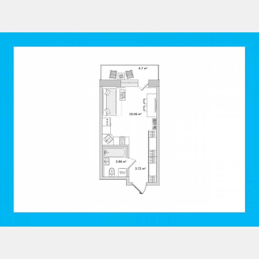 Квартира-студия, 26,7 м², 18/21 эт.