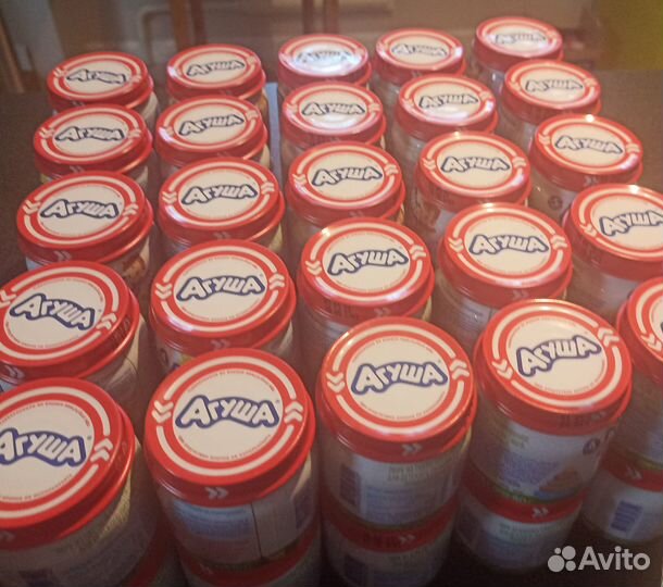 Детское питание пюре Агуша. Много