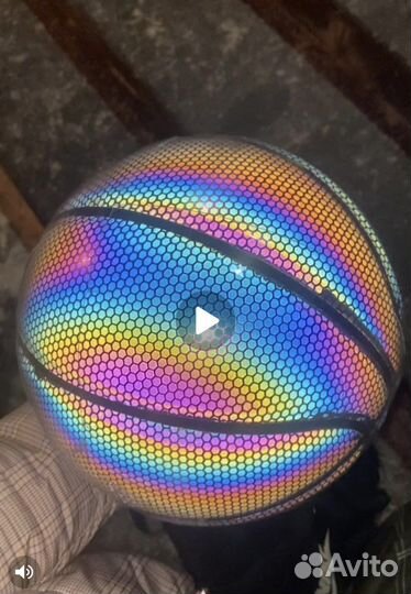 Баскетбольный мяч 7 рефлективный светящийся