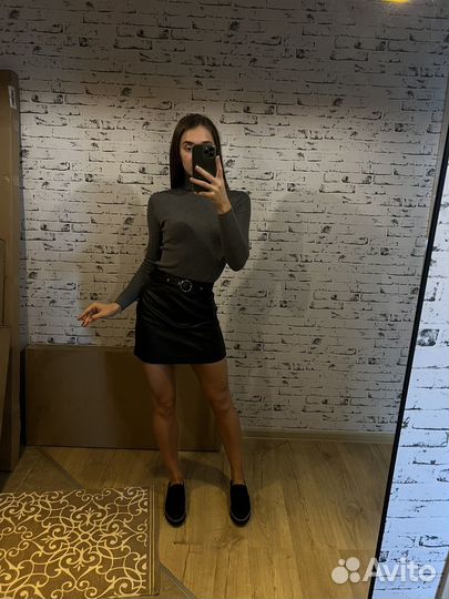 Юбка кожаная H&M