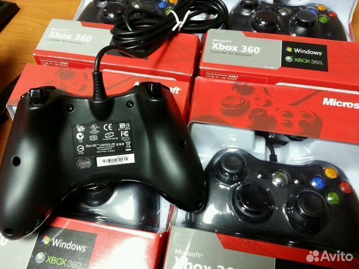 Геймпад xbox 360 (проводной) Черный / Белый