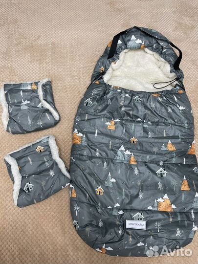 Зимний конверт в коляску или санки