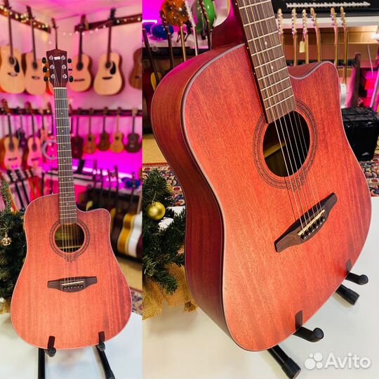 Гитара Дредноут Новая (Красное дерево)