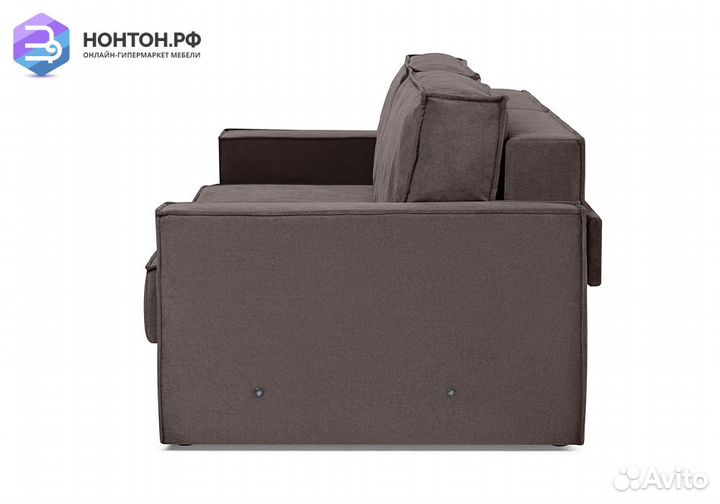 Диван еврокнижка двухместный Тревис коричневый