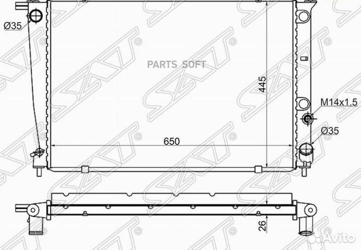 Радиатор Hyundai H1 97-07 / Starex 97-07,SAT