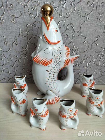 Подарок рыбаку, Штоф фарфор рыбка