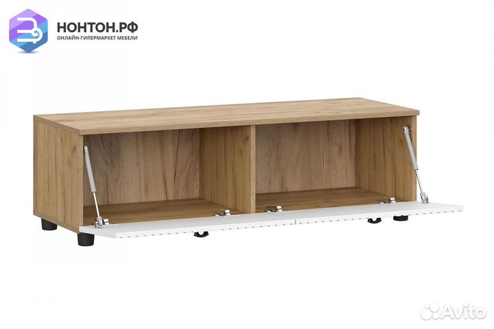 Тв-тумба Милан дуб золотой / белый матовый