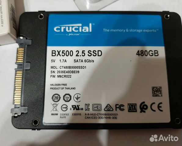 SSD 480Gb Crucial BX500