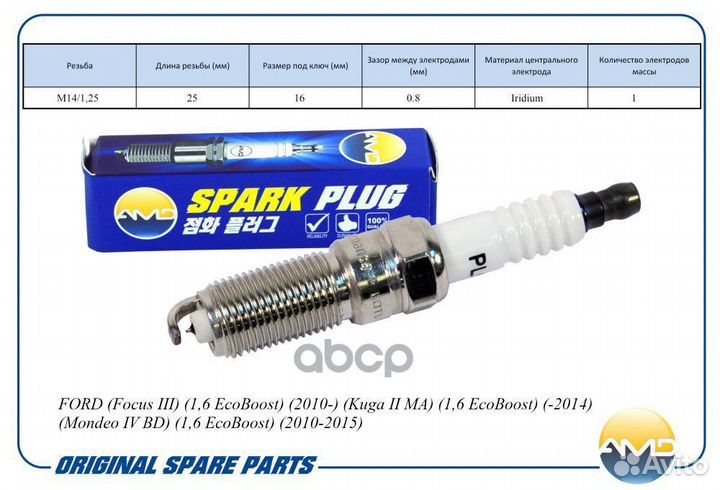 Свеча зажигания ford (Focus III) (1,6 EcoBoost)