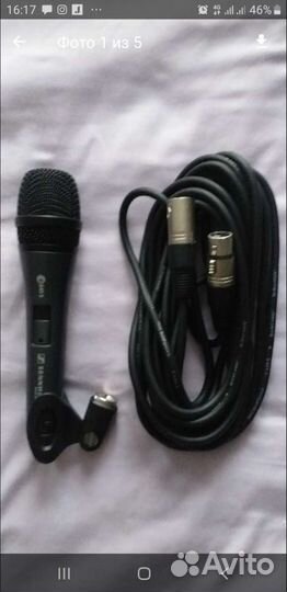 Sennheiser e845s вокальный микрофон+кабель xlr 6м