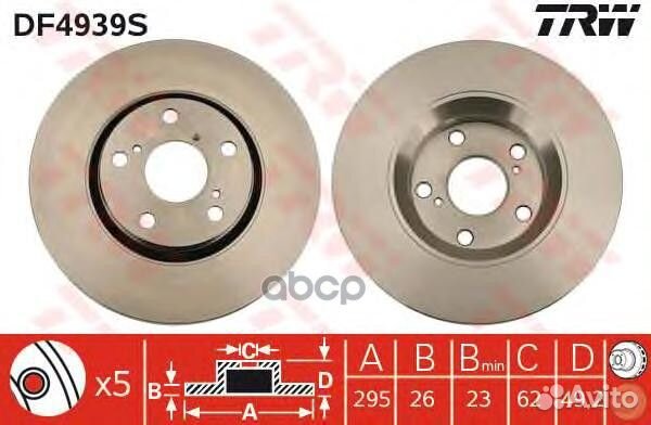 Тормозной диск DF4939S TRW