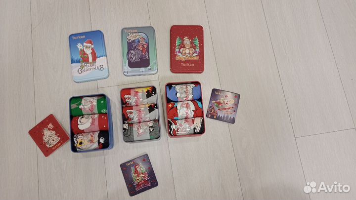 Носки новогодние подарочная упаковка р.37-41,41-46