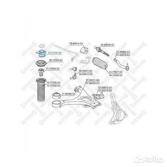 Опора амортизатора переднего Honda civic 06 12
