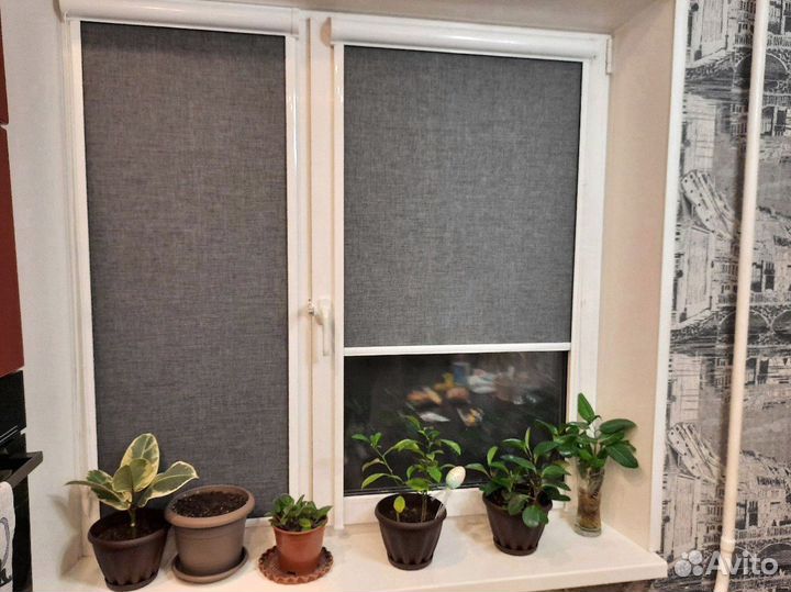 Жалюзи рулонные шторы день ночь