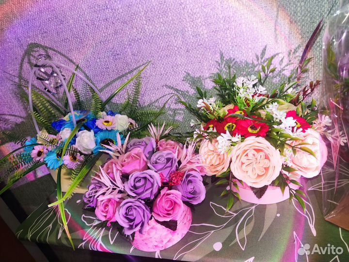 Букет из мыльных цветов