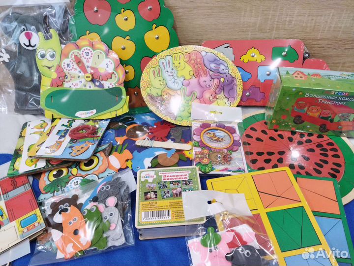 Пазлы деревянные, рамки-вкладыши, развивающие игры