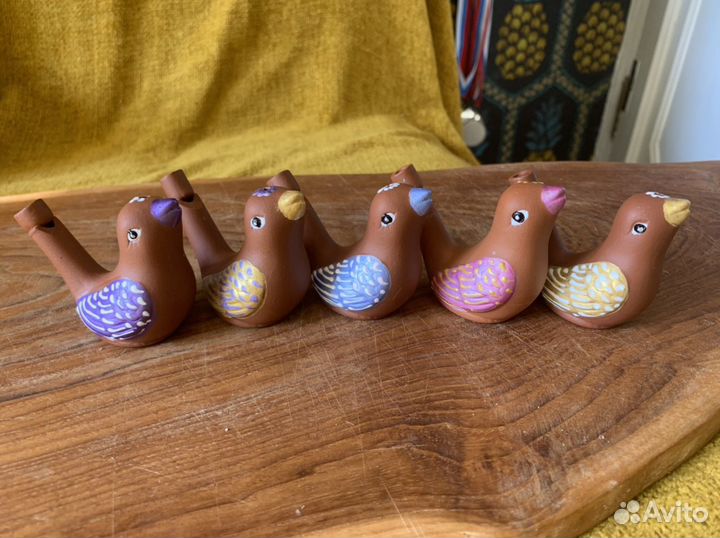 Птичка Свистулька водяная керамическая