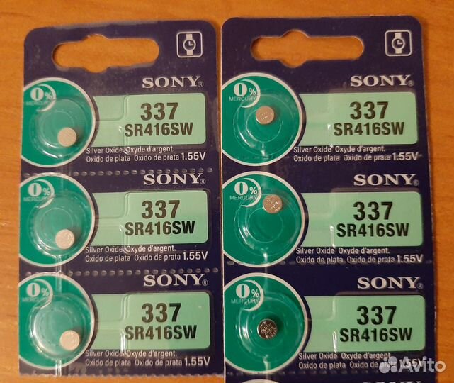 Батарейка для микронаушника sony 337 sr416sw