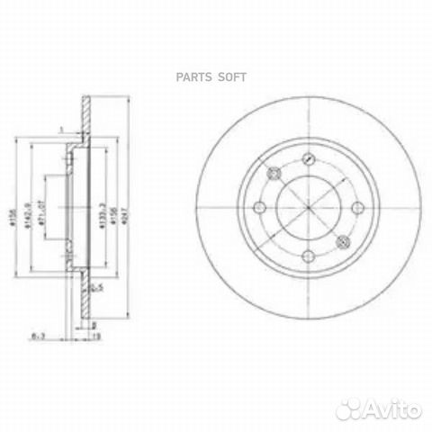 Delphi BG2800 BG2800 диск тормозной задний\ Peugeo