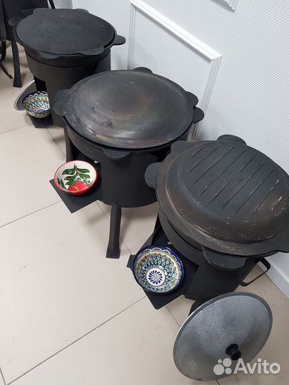 Казан чугунный с Печкой с Подарками