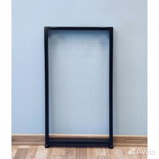 Подстолье для стола лофт О-образное 82х55 40х20 мм черное металлическое (ножки регулируются)