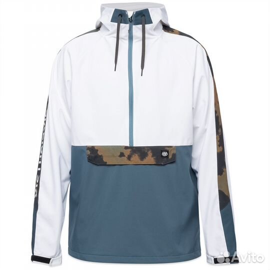 Куртка 686 MNS waterproof anorak white colorblock