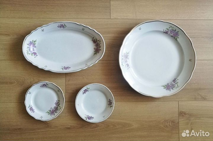 Блюдо, селедочница, 2 тарелки