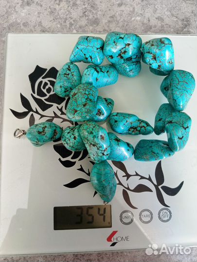 Бирюза бусы колье