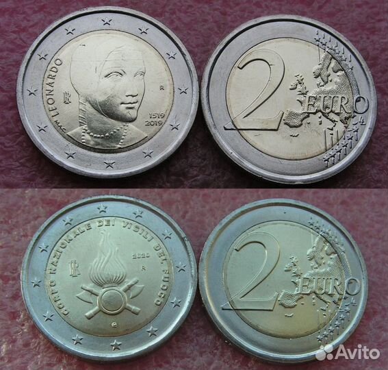 Юбилейные монеты. Двушки Германия,Португалия и др