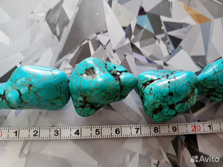 Бирюза бусы колье