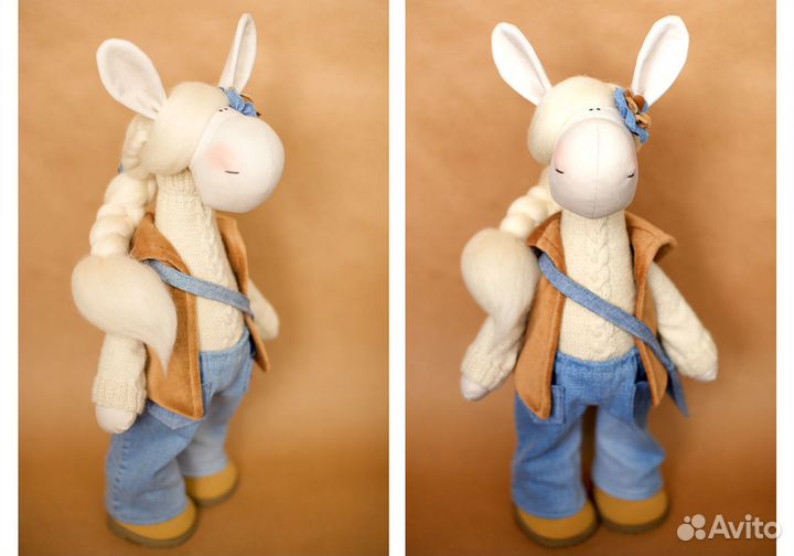 Интерьерная кукла тильда-лошадь