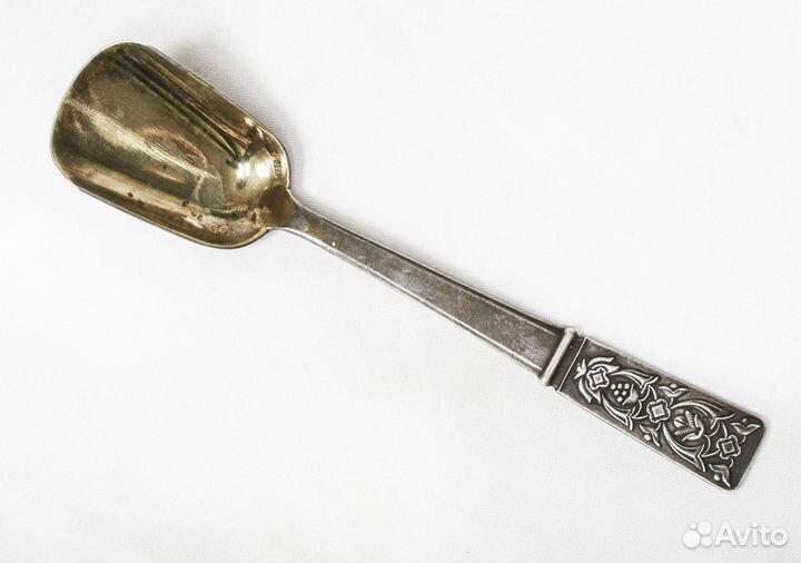Совочек для сахара, серебро, 875 пр, позолота, 27