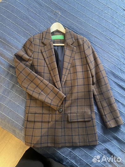 Пиджак benetton в клетку
