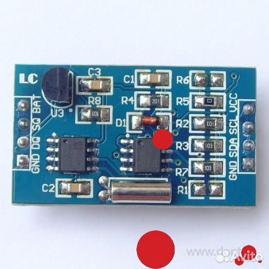 Модуль DS1307 + AT24C128 +DS18B20 (часы, память, д