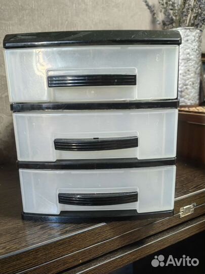 Пластиковый мини комод стеллаж