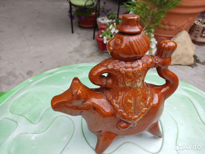 Редкая статуэтка «Баба на быке»