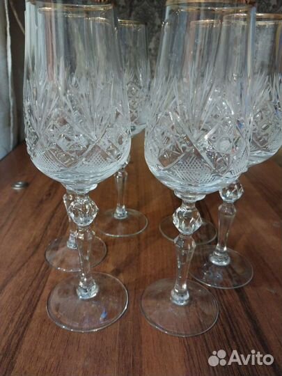 Фужеры и рюмки хрустал новые