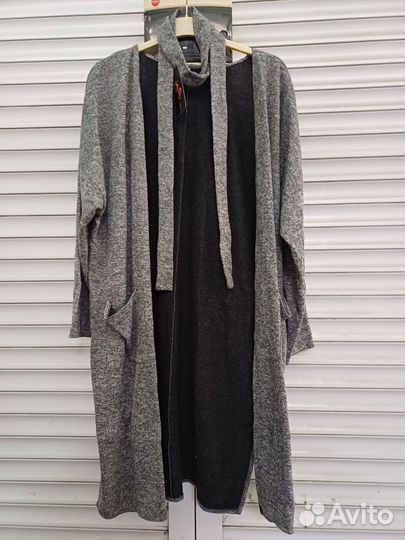 Кардиган женский 52 54 накидка с поясом