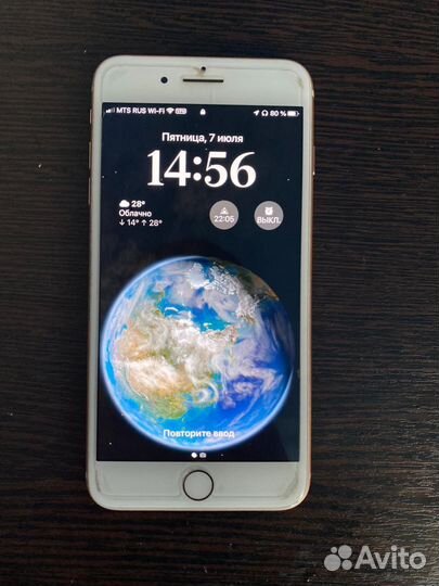 Телефон iPhone 8 plus rose gold 64 gb