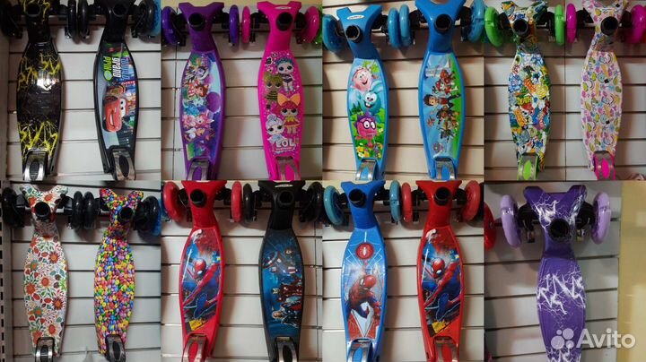 Самокат Скутер Макси популярные герои