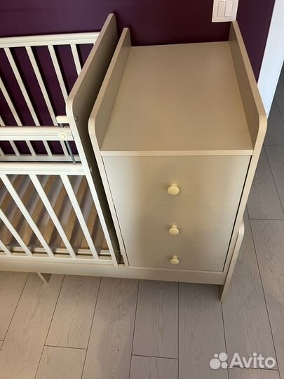 Детская кроватка трансформер с комодом