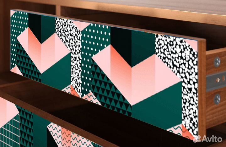 Тв-тумба T4 - Орех - Geometric Madness