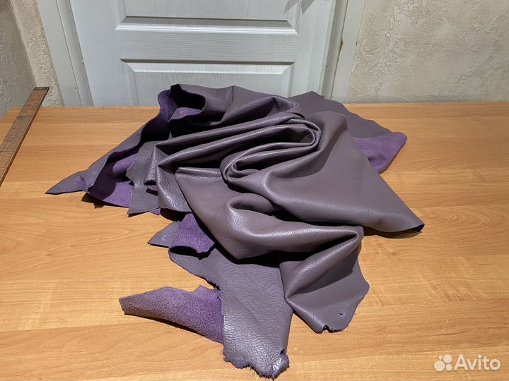 Натуральная кожа крс 1,4 мм цв. сиреневый 195дм2 ш