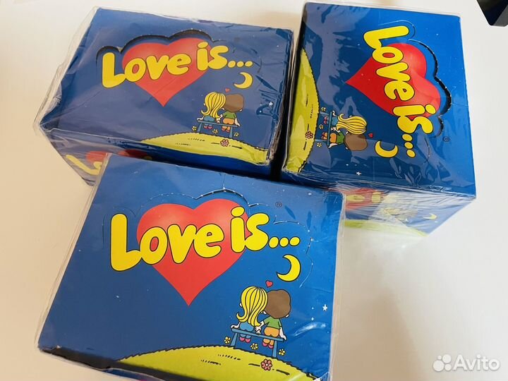 Жвачка love is из 90-х коробка 100 шт