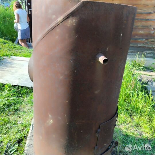 Печь для бани из трубы,в эксплуатации не была